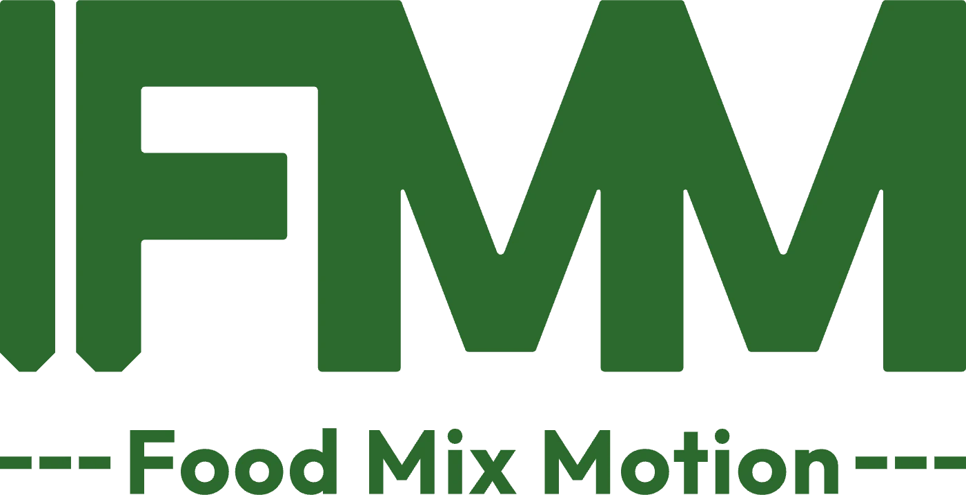 FOODIXTION のロゴマーク IFMM と Food Mix Motion の文字