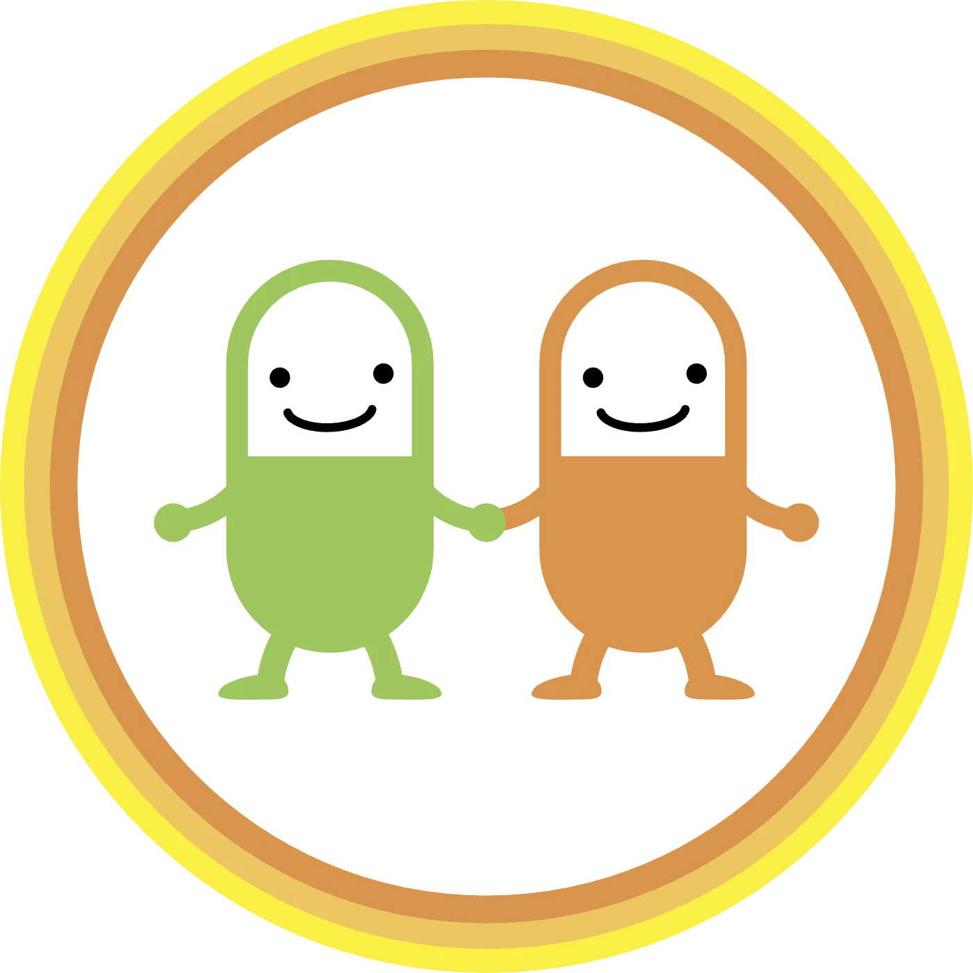 啓愛調剤薬局のキャラクター 笑顔のカプセル
