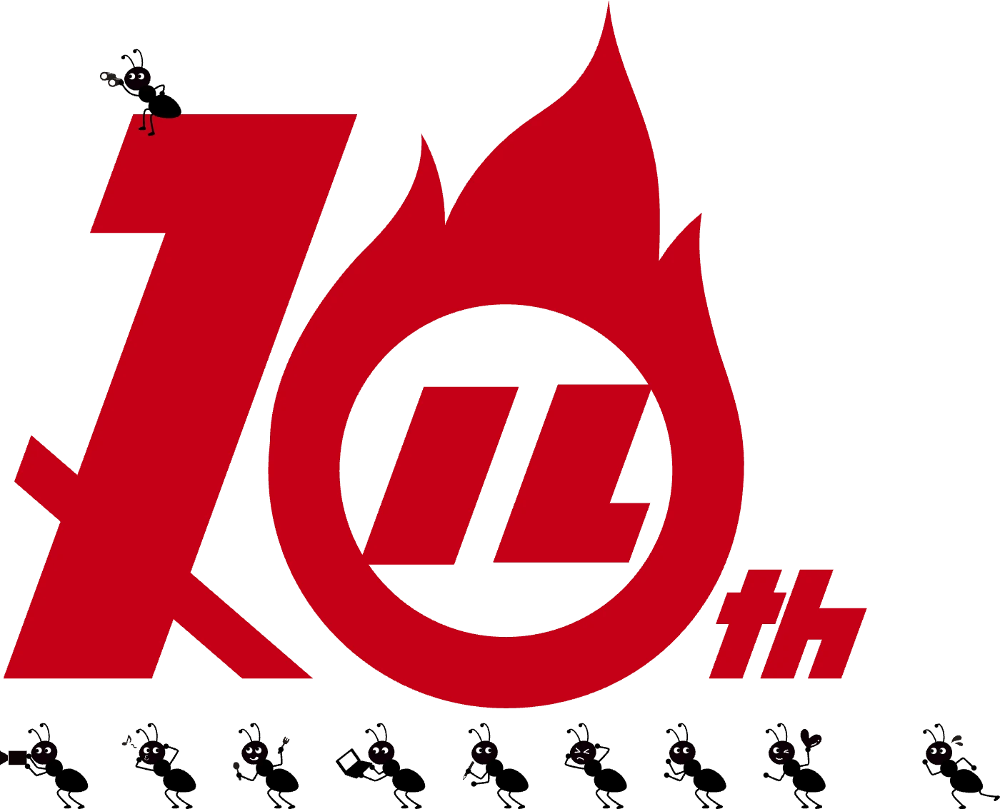 ぬるま湯と情熱の間の10周年ロゴ
